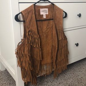 Forever 21 pigskin leather Fringe Vest